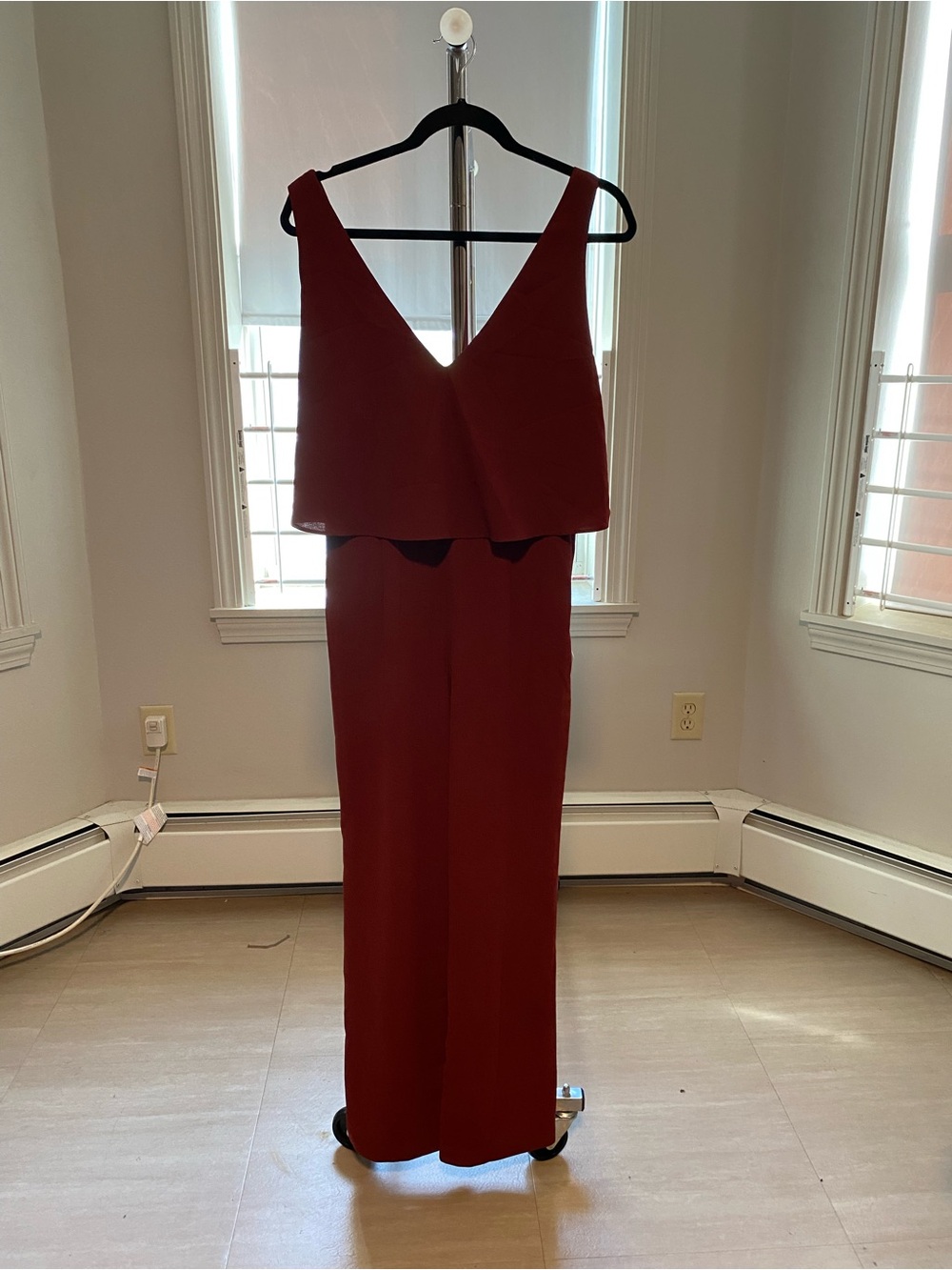 Forever 21 One-Shoulder Red Jumpsuit
